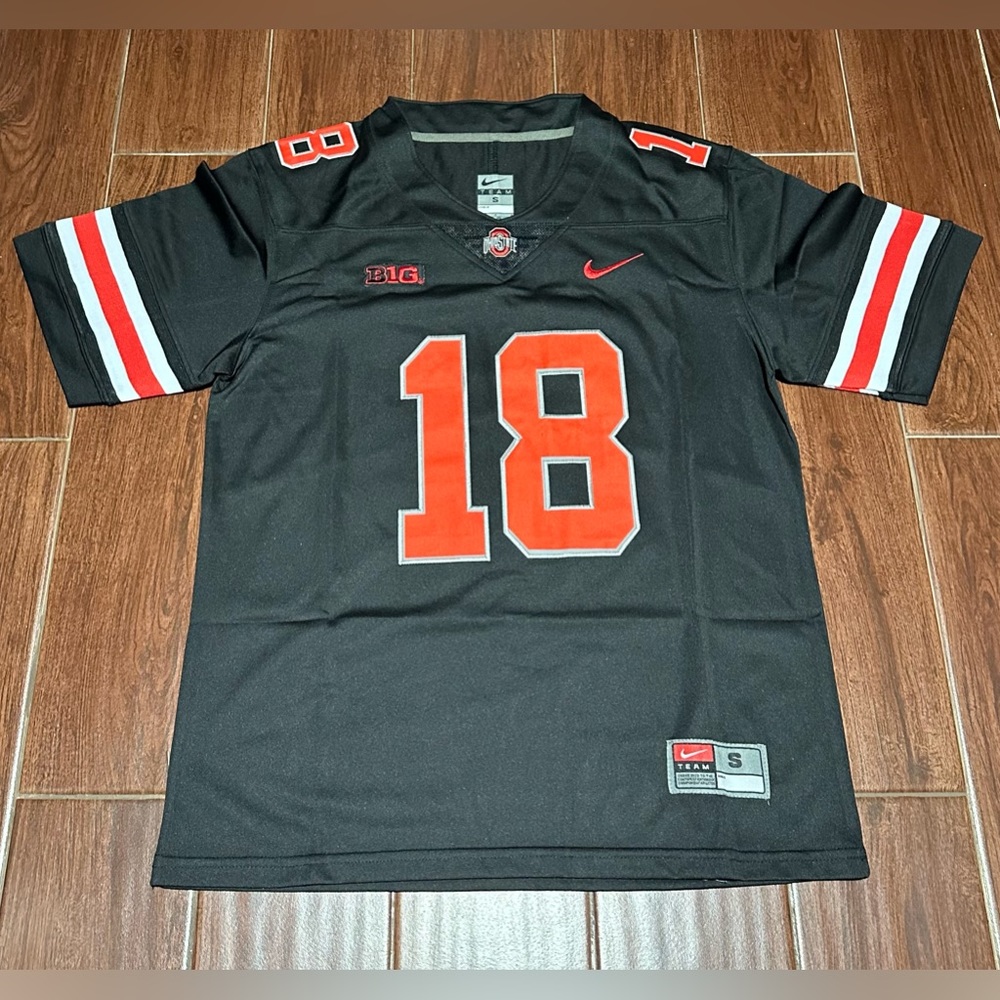 Marvin Harrison Jr Ohio State Buckeyes Black Jersey Size S-L